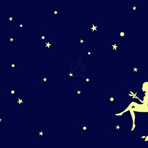 Foszforeszkáló tündér szentjánosbogárral és csillagokkal -  - Meska.hu