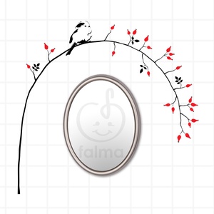 Őszapó  csipkebogyó ágán  falmatrica -  - Meska.hu