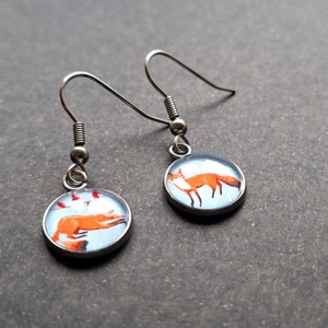 Rókás  fülbevaló - ékszer - fülbevaló - lógó fülbevaló - Meska.hu