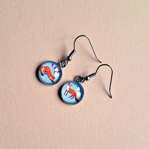 Rókás  fülbevaló - Meska.hu