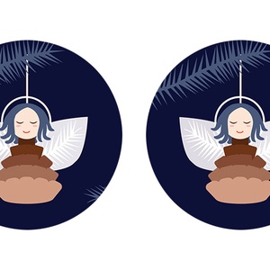 Angyal  fülbevaló - ékszer - fülbevaló - lógó fülbevaló - Meska.hu