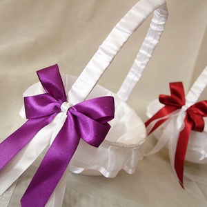 Esküvői sziromszóró, rizsszóró, cukorkaszóró kosár FEHÉR - Meska.hu