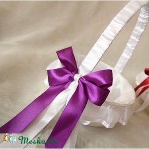 FEHÉR  Sziromszóró, rizsszóró, cukorkaszóró kosár - Meska.hu