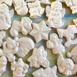 30db karácsonyi festhető natúr gipszfigura - karácsonyfadísz - Meska.hu