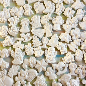 30db festhető fehér gipsz figura karácsonyfadísz - Meska.hu