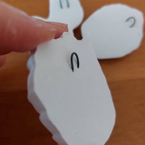 30db festhető fehér gipsz figura karácsonyfadísz - karácsony - karácsonyi lakásdekoráció - karácsonyfadíszek - Meska.hu