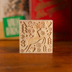 Mézeskalács sütipecsét, karácsonyi mintával, személyreszabható névvel, egyedi díszítéssel. - otthon & életmód - konyhafelszerelés, tálalás - sütés, főzés - sütidísz - Meska.hu