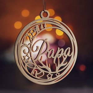 Karácsonyfadísz névre szóló, egyedi fa ajándék - karácsony - karácsonyi lakásdekoráció - karácsonyfadíszek - Meska.hu