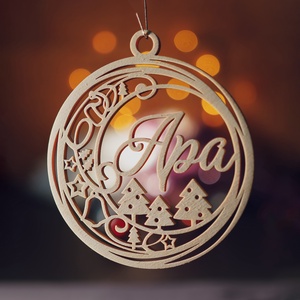 Karácsonyfadísz névre szóló, egyedi fa ajándék - karácsony - karácsonyi lakásdekoráció - karácsonyfadíszek - Meska.hu