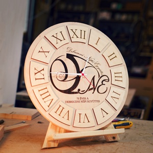 fali óra, egyedi felirattal, logóval, teljesen testreszabható. - Meska.hu