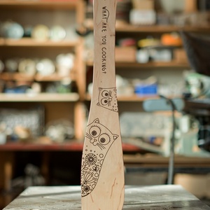 Fakanál, egyedi mintával. - otthon & életmód - konyhafelszerelés, tálalás - sütés, főzés - fakanál & fakanáltartó - Meska.hu