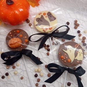 Halloween belga kézműves csoki nyalóka bomba - élelmiszer - édesség - Meska.hu
