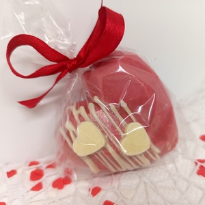 Valentín napi forró csokoládé bomba szív - élelmiszer - édesség - kézműves csokoládé - Meska.hu