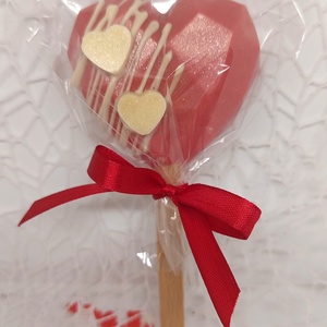 Valentín napi pálcikás forró csokololádé bomba - élelmiszer - édesség - kézműves csokoládé - Meska.hu