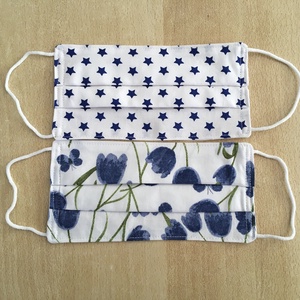 2 db női tulipános, csillagos textil, mosható maszk, arcmaszk, szájmaszk - szett -  - Meska.hu