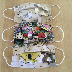 Gyerek, felnőtt lámás, robotfejes, koala macis textil, mosható maszk, arcmaszk, szájmaszk - szett -  - Meska.hu
