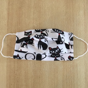 Gyerek, férfi, női cicás textil, mosható maszk, arcmaszk, szájmaszk - macskás -  - Meska.hu