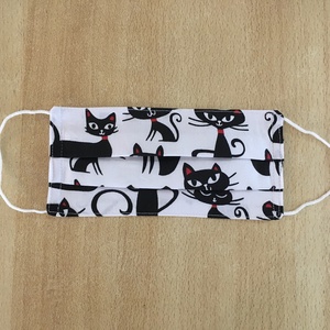Gyerek, férfi, női cicás textil, mosható maszk, arcmaszk, szájmaszk - macskás -  - Meska.hu