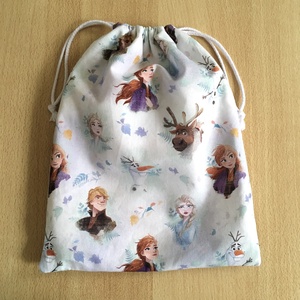 Jégvarázs, Elza, Elsa frissentartó pamutvászon uzsonnás tasak, zsák, PUL béléssel - táska & tok - bevásárlás & shopper táska - kenyeres zsák - Meska.hu