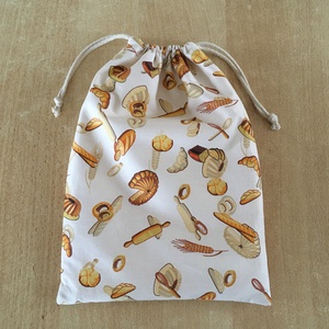 Uzsonnás tasak, zsemletartó, kiflis zsák, pamutvászon frissentartó PUL béléssel - pékárus - táska & tok - uzsonna- & ebéd tartó - szendvics csomagoló - Meska.hu