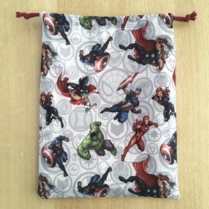 Marvel uzsonnás tasak, zsemletartó, kiflis zsák, pamutvászon frissentartó PUL béléssel - ebéd tasak, doboz - ebéd tasak, doboz - Meska.hu