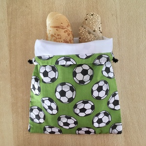 Focis uzsonnás tasak, zsák, pamutvászon frissentartó PUL béléssel, Táska & Tok, Uzsonna- & Ebéd tartó, Szendvics csomagoló, Varrás, MESKA