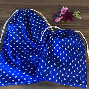 Kékfestő tulipános kenyeres zsák szett, pamutvászon frissentartó PUL béléssel - eredeti kékfestő textilből - táska & tok - bevásárlás & shopper táska - kenyeres zsák - Meska.hu