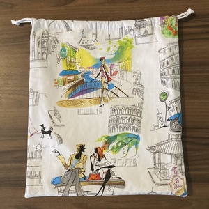 Dolce vita kenyeres zsák, pamutvászon frissentartó PUL béléssel - táska & tok - bevásárlás & shopper táska - kenyeres zsák - Meska.hu