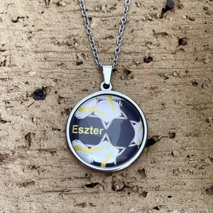 Névreszóló kézilabdás nemesacél nyaklánc - női vagy férfi lánccal - ékszer - nyaklánc - monogram & névnyaklánc - Meska.hu