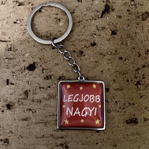 Legjobb Nagyi, Legjobb Papa nemesacél kulcstartó, táskadísz - táska & tok - kulcstartó & táskadísz - kulcstartó - Meska.hu