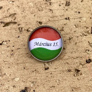 Kokárda, magyar zászlós nemesacél kitűző - Március 15 - ékszer - kitűző és bross - Meska.hu