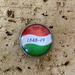Kokárda, magyar zászlós nemesacél kitűző - 1848-49, Ékszer, Kitűző és Bross, Kitűző, Ékszerkészítés, Fotó, grafika, rajz, illusztráció, MESKA