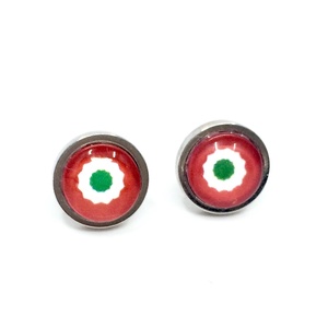 Kokárda nemesacél fülbevaló , Ékszer, Fülbevaló, Pötty fülbevaló, Ékszerkészítés, MESKA