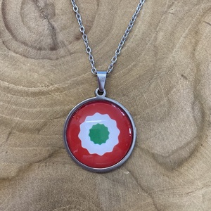 Kokárda nemzetiszín nemesacél nyaklánc - női vagy férfi lánccal, Ékszer, Nyaklánc, Medálos nyaklánc, Ékszerkészítés, Fotó, grafika, rajz, illusztráció, MESKA