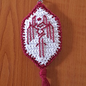 Horgolt kulcstartó (inspiráció: Dragon Age 2) - táska & tok - kulcstartó & táskadísz - kulcstartó - Meska.hu