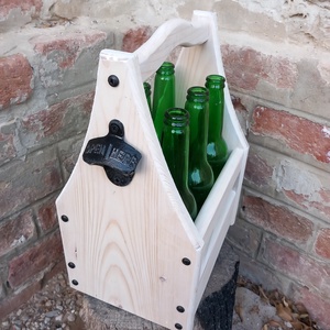 Sörös láda fefér színben - otthon & életmód - konyhafelszerelés, tálalás - italos kellékek - sörtartó - Meska.hu