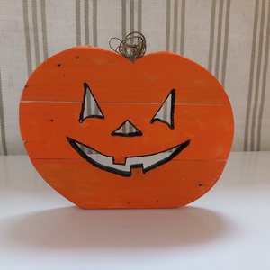 Töklámpás Halloween-re, újrahasznosított fából, Otthon & Életmód, Dekoráció, Virágdísz és tartó, Cserép & Kaspó, Famegmunkálás, MESKA