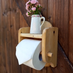 Wc papír tartó íves , Otthon & Életmód, Fürdőszoba, Fürdőszobai tároló, Famegmunkálás, MESKA