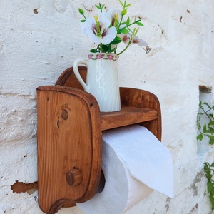 Íves fali wc papír tartó gesztemye színben - otthon & életmód - fürdőszoba - fürdőszobai dekoráció - Meska.hu