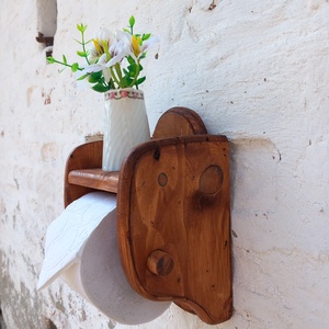 Íves fali wc papír tartó gesztemye színben - otthon & életmód - fürdőszoba - fürdőszobai dekoráció - Meska.hu