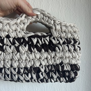 FANINO kézitáska - barna és krémszínű - táska & tok - kézitáska & válltáska - válltáska - Meska.hu