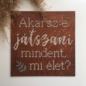 Akarsz-e játszani?, Otthon & Életmód, Dekoráció, Kép & Falikép, Fából készült kép, Hímzés, Fotó, grafika, rajz, illusztráció, MESKA