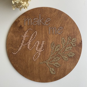 Make me fly, Otthon & Életmód, Dekoráció, Kép & Falikép, Táblakép, Hímzés, MESKA