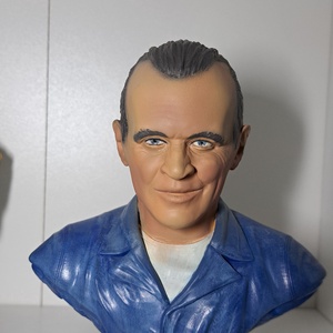 A bárányok hallgatnak, Dr. Hannibal Lecter mellszobor/figura, Művészet, Makett, modell, Festett tárgyak, MESKA