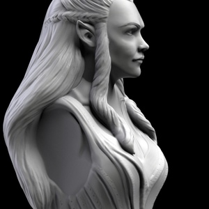 Gyűrűk Ura Hobbit Tauriel a tünde mellszobor - otthon & életmód - dekoráció - asztal és polc dekoráció - könyvszobor - Meska.hu