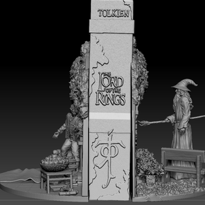 Gyűrűk Ura/Hobbit Bilbo és Gandalf könyvkuckó, könyvtámasz/figura, Otthon & Életmód, Dekoráció, Asztal és polc dekoráció, Könyvtámasz, Festett tárgyak, MESKA