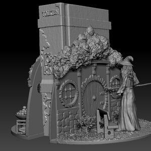 Gyűrűk Ura/Hobbit Bilbo és Gandalf könyvkuckó, könyvtámasz/figura - otthon & életmód - dekoráció - asztal és polc dekoráció - könyvtámasz - Meska.hu