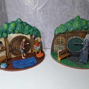 Gyűrűk Ura/Hobbit Bilbo és Gandalf könyvkuckó, könyvtámasz/figura - Meska.hu