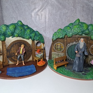 Gyűrűk Ura/Hobbit Bilbo és Gandalf könyvkuckó, könyvtámasz/figura - otthon & életmód - dekoráció - asztal és polc dekoráció - könyvtámasz - Meska.hu