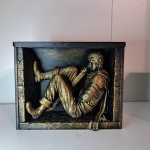Berserk manga ülő Guts könyvtámasz/asztaldísz 3d kép - otthon & életmód - dekoráció - asztal és polc dekoráció - könyvtámasz - Meska.hu